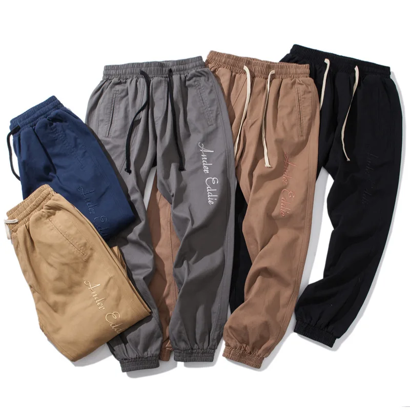 

Moyi mo yi Origional Japanese-style Popular Brand Classic Five-Color Embroidered Workwear Ankle Banded Pants Loose Casual Pants