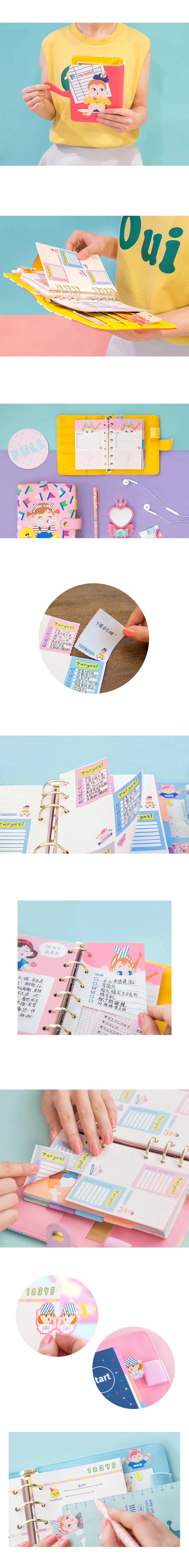 Корейский блокнот Kawaii Binder Bullet Journal A6 A7 Agenda Еженедельный планировщик Органайзер Милая записная книжка на спирали Grils Путешествия Руководство