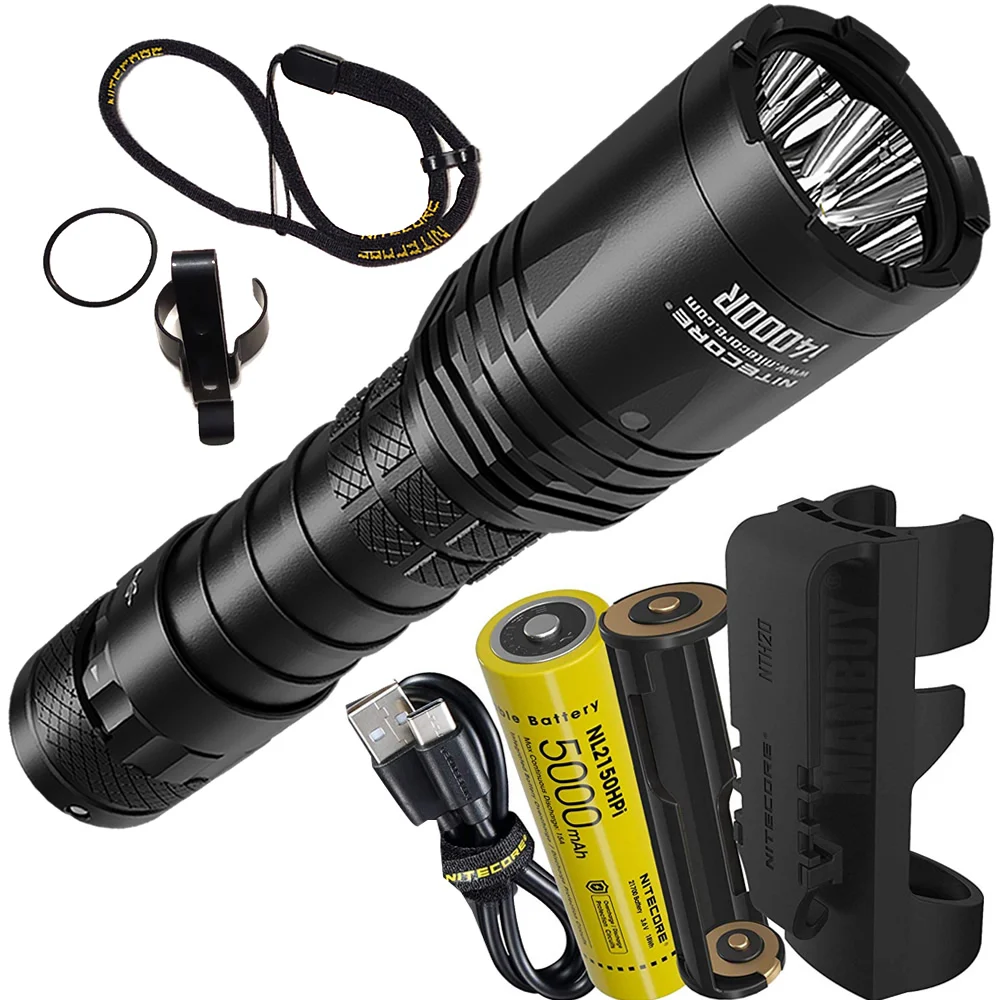 2020 NITECORE i4000R Intelligent TypeC USB Rechargeable Ultra-Bright Tactical LED Flashlight  4400Lm 21700 Battery Outdoor Torch