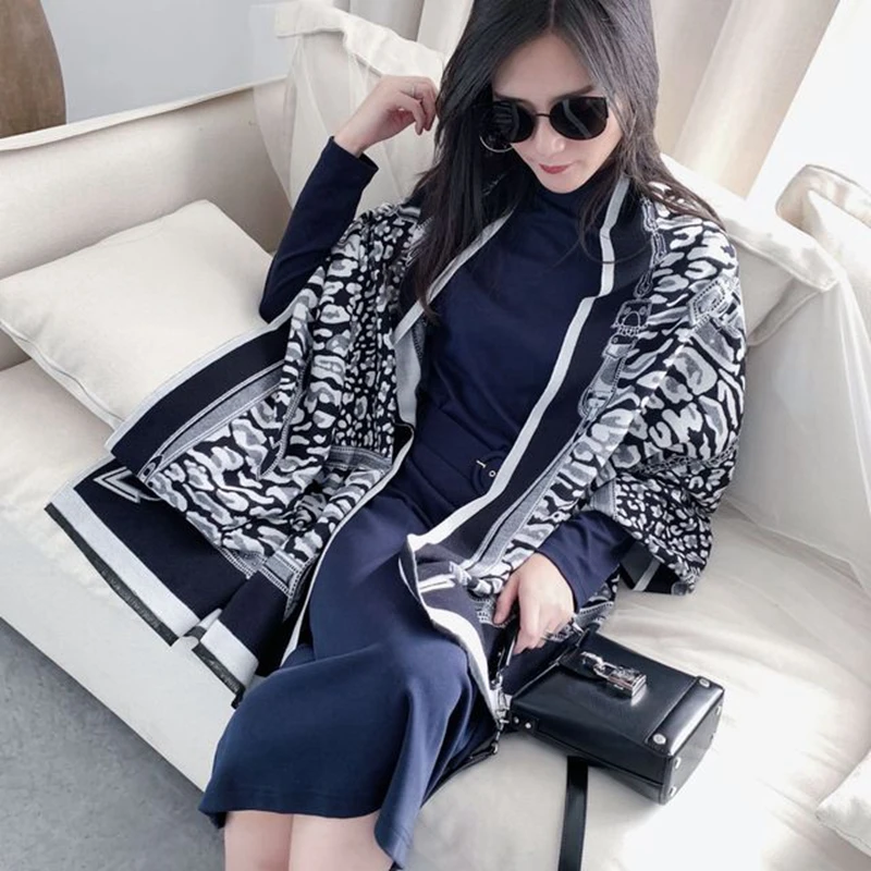 style 4 Роскошный кашемировый шарф, женская теплая Модная двухсторонняя леопардовая плотная теплая удобная шаль, женское дорожное одеяло, шаль, шарф - Цвет: style 4
