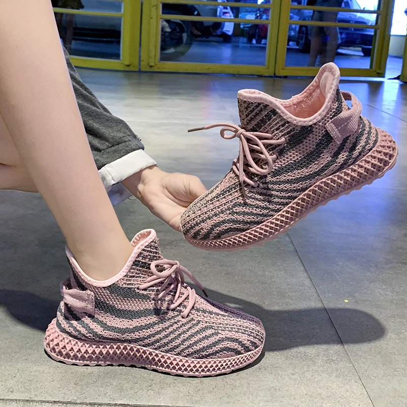Дизайнерские Kanye 350 кроссовки женские поддержки ADV Роскошные вязаные кроссовки зимние добавляют шерсти бегунов сетки кроссовки