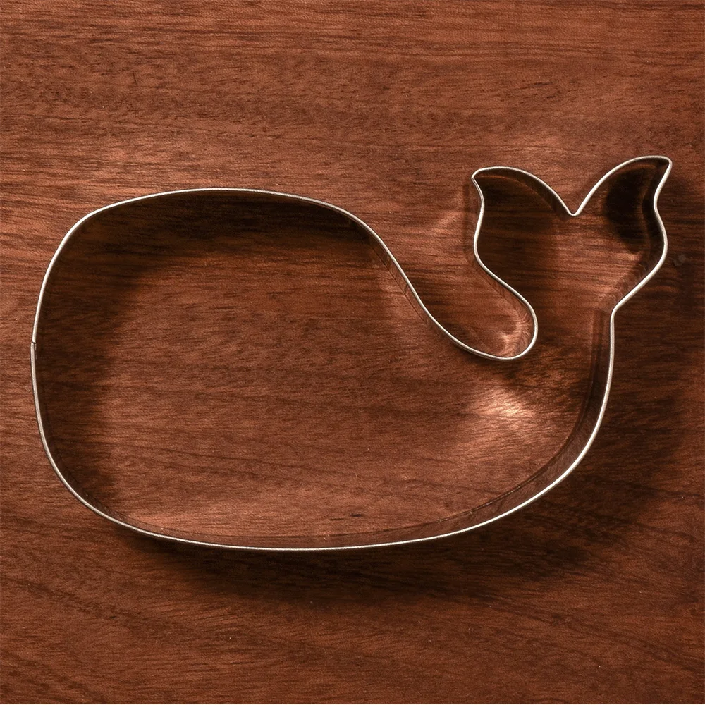 KENIAO Ocean Creatures Large Whale Cookie Cutter-11.8 cm-Under the Sea Biscuit Fondant Sandwich Bread Mold Stainless Steel