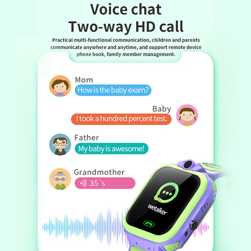 Детские умные часы, SOS, трекер местоположения, камера, детские часы с сим-картой, водонепроницаемые электронные часы, умные часы для детей