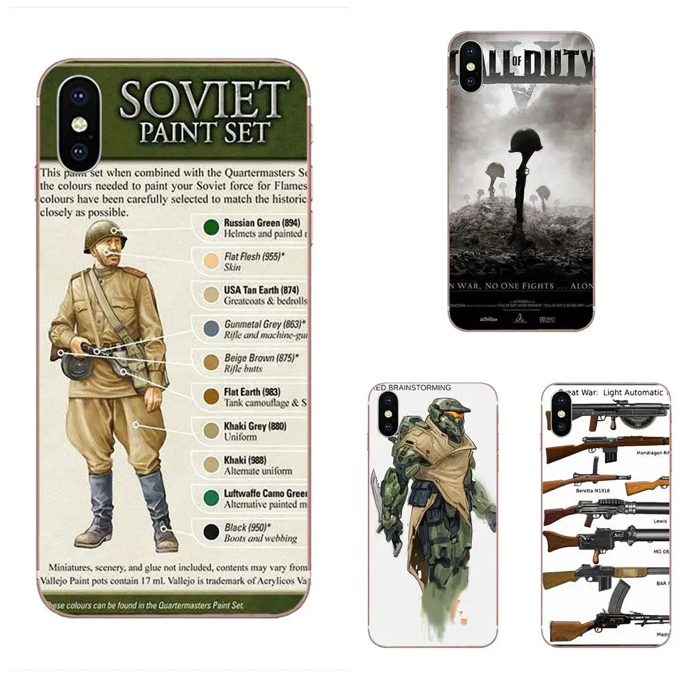 Видеоигра War Soldier военный Мягкий ТПУ чехол с принтом для Apple iPhone 4 4s 5 5C 5S SE 6 6S 7 8 Plus X XS