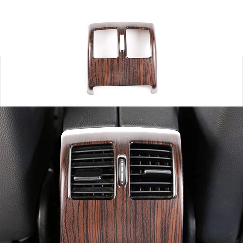 Oak Texture ABS вентилятор заднего кондиционера декоративная рамка отделка для Mercedes Benz C Class W204 2008-2013 - Цвет: Oak Texture