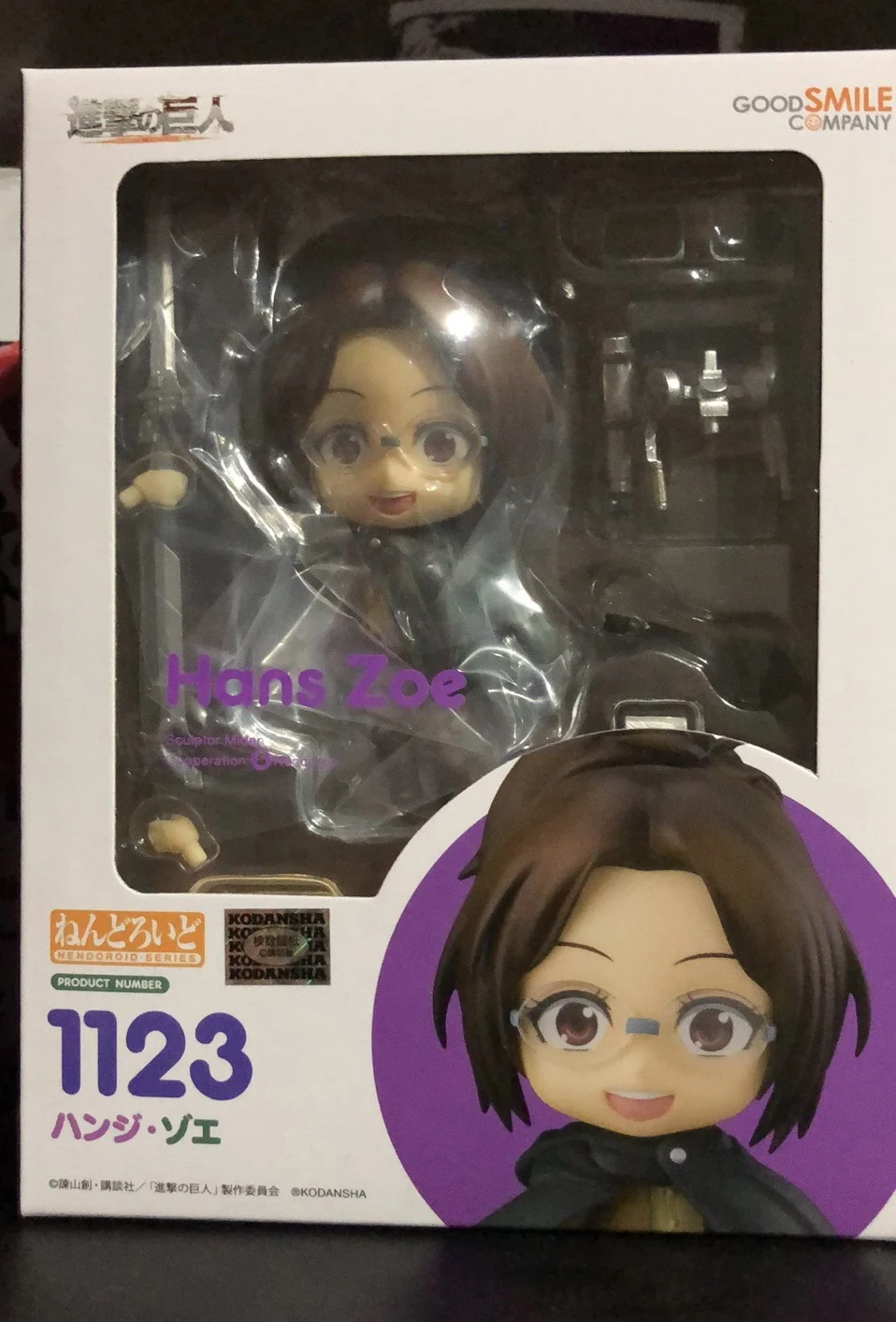 PrettyAngel-Подлинная хорошая улыбка компании Nendoroid 1123 атака на Титанов Hange Zoet фигурка