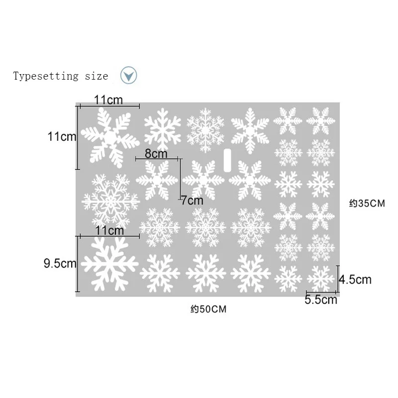 27/Снежная Снежинка, электростатические наклейки на окна, детская комната, рождественские наклейки на стену, украшение для дома, новогодние обои