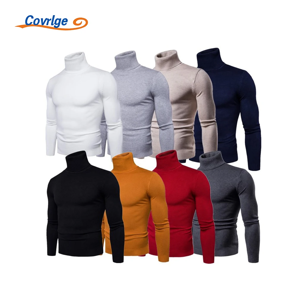 

Свитер Covrlge Мужской осенне-зимний Повседневный удобный хлопковый теплый повседневный Многоцветный Универсальный свитер с высоким воротником MZM089