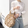 fashion rattan hollow round straw bags wicker woven women handbags summer beach shoulder crossbody bags casual lady bali purses ► Photo 2/6