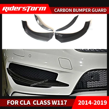 

For W117 Front Lip Splitters Spoiler with Red line For Benz CLA Class C117 CLA250 CLA260 CLA45 2014-2019 Bumper Guard Aprons