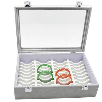 

New-New 40Pcs Jewelry Display Boxes Bracelet Holder Ornament Rack Showcase Watch Display Stand Jewelry Organizer Storage Gray