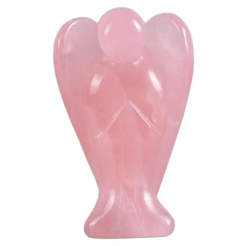 Angel Figurine A+rose Quartz Christmas Gift Crystal Stone Angel Healing