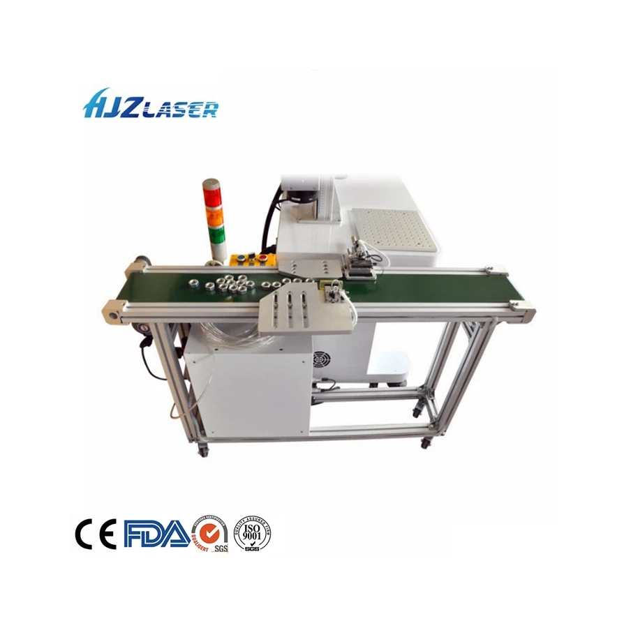 HJZ Fly laser 20 watts 50w 100w mopa Fiber co2 Laser Marking Machine for Metal and Non-metal aluminum abs plastic Material | Инструменты
