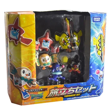 

Takara Tomy Toys For Children Pokemon Dolls Pocket Monsters Rowlet Popplio Litten Tapu Koko Pikachu Action Figures