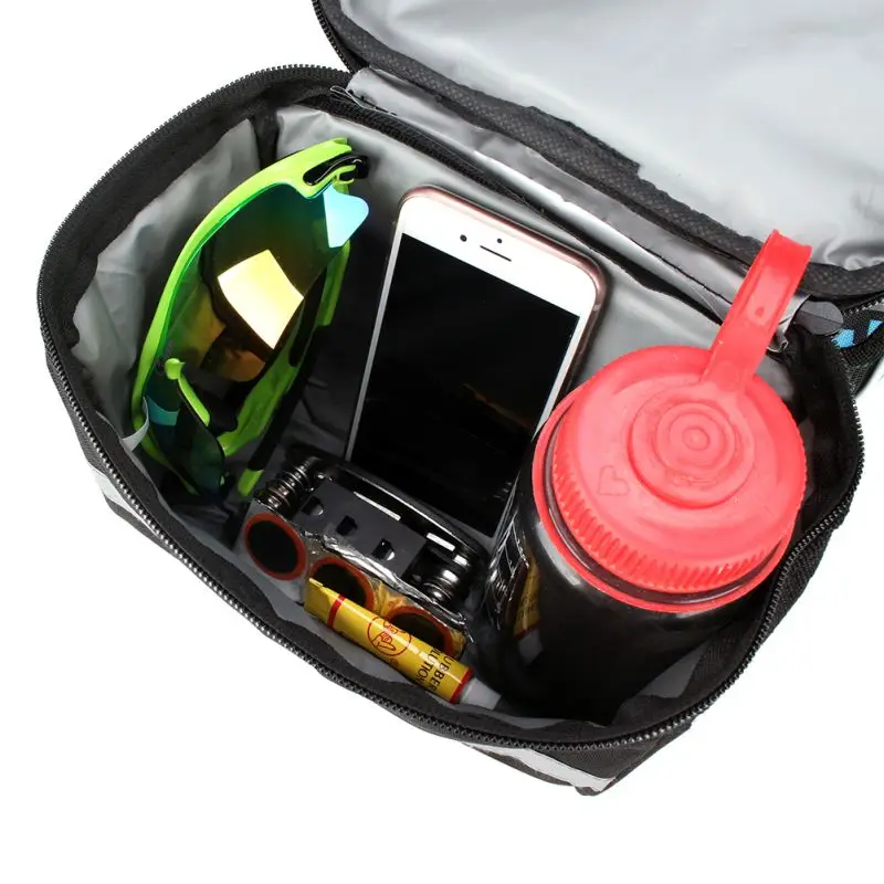 Top Outdoor Bicycle Handlebar Bag Diamond shaped Front Basket Tool Bag Pannier Quick Bicycle Accessorie 3