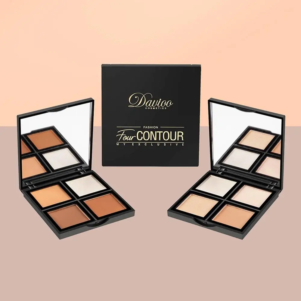 4 цвета восстанавливающие глянцевые тени для пудры Cosmestics профессиональная палитра румяна Контурные тени для лица контурный макияж