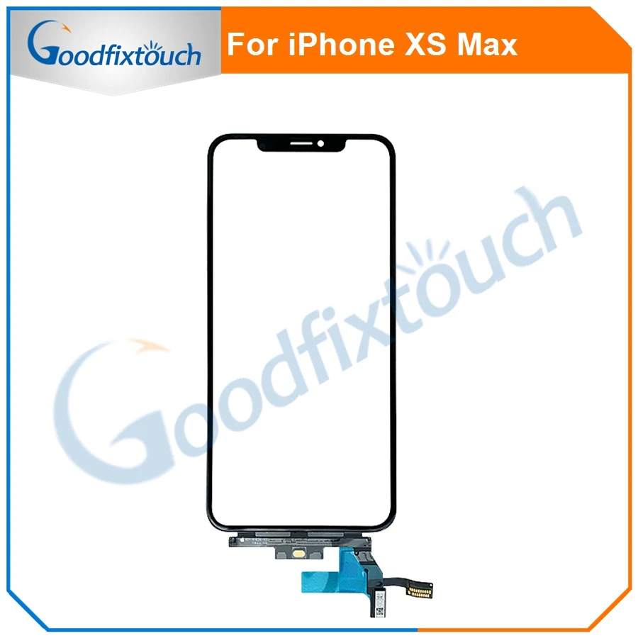 10 шт. оригинальная сенсорная панель для iPhone XS Max XSMax сенсорный экран дигитайзер передняя внешняя стеклянная панель с гибкий кабель, запчасти для ремонта