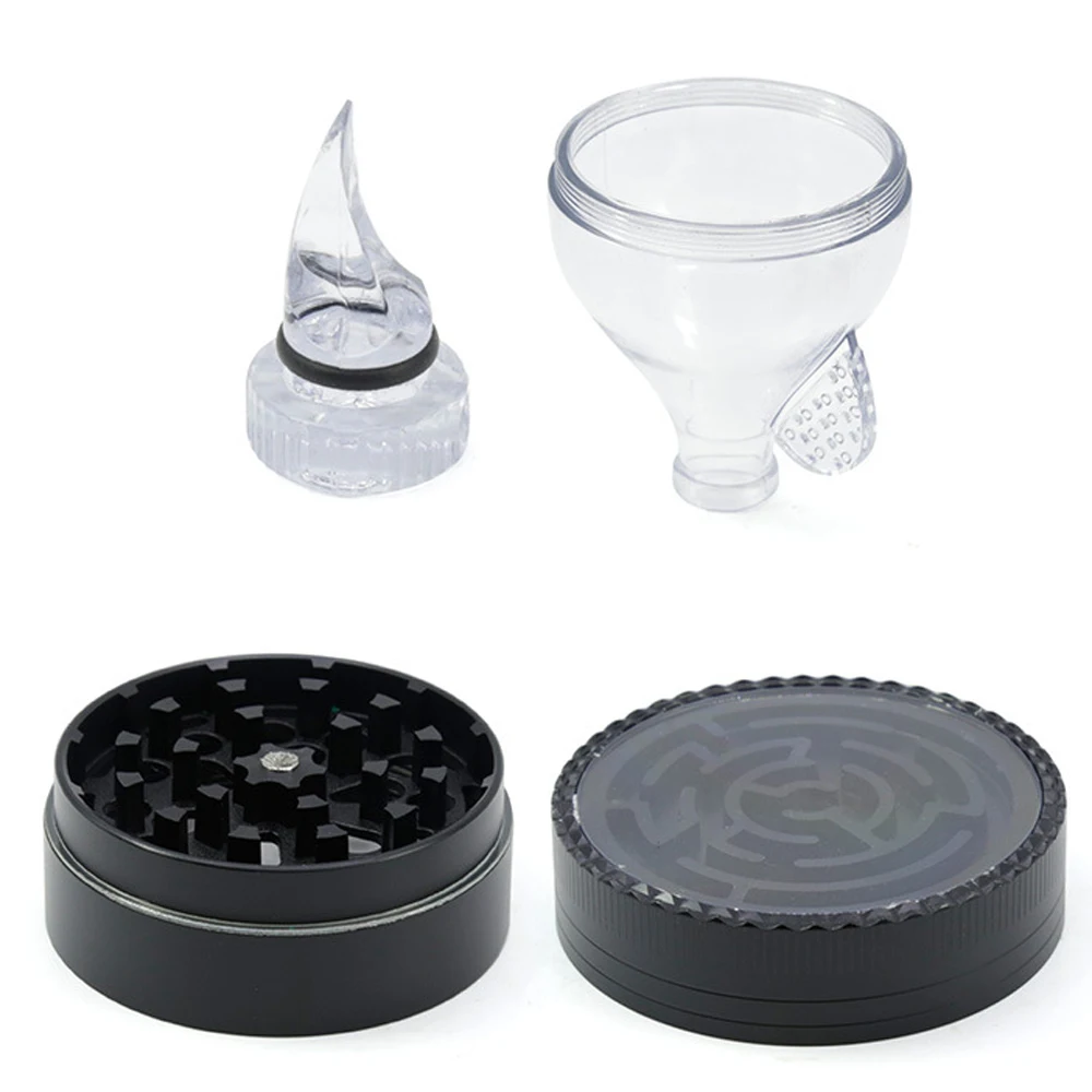 Zinc Alloy Grind Smoking Grinders Tobacco Grinder 52mm Cigarette Crush Cigarette Rolling Machine Plastic Funnel Smoking