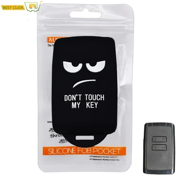 

4 Button Silicone Car Remote Key Case Cover For Renault Koleos Kadjar Megane 2016 2017 2018 2019 Key Protective Shell
