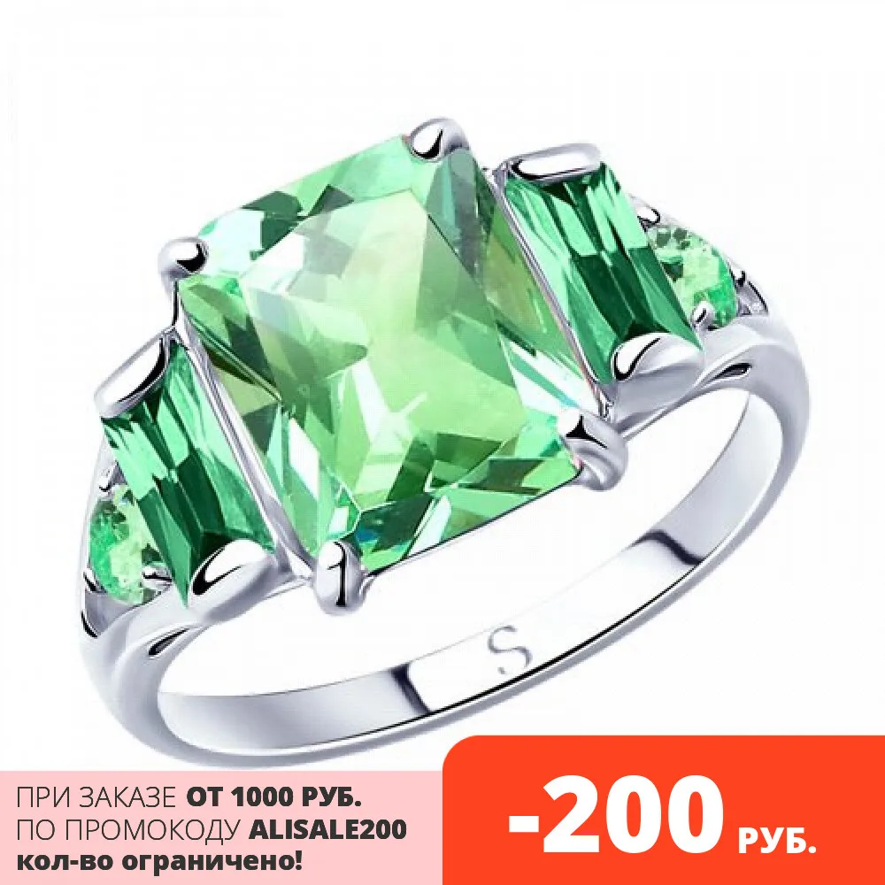 Кольцо SOKOLOV из серебра с фианитами|Anéis| - AliExpress