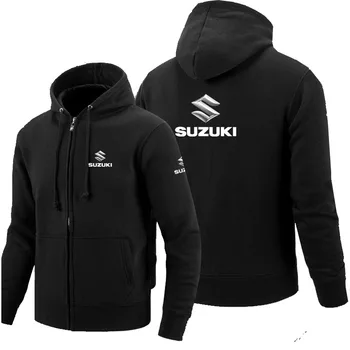 

Winter autumn long-sleeved zipper hoodies Suzuki zipper sweatshirt clothes man solid coat tops jackets