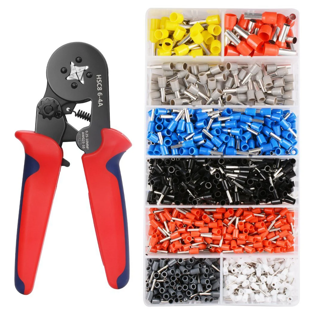

Wire Crimping Tool Kit Ferrule Crimping Plier Tools with 1200pcs Wire Ferrule Terminals Kit Insulated Crimp Pliers Tool Kit