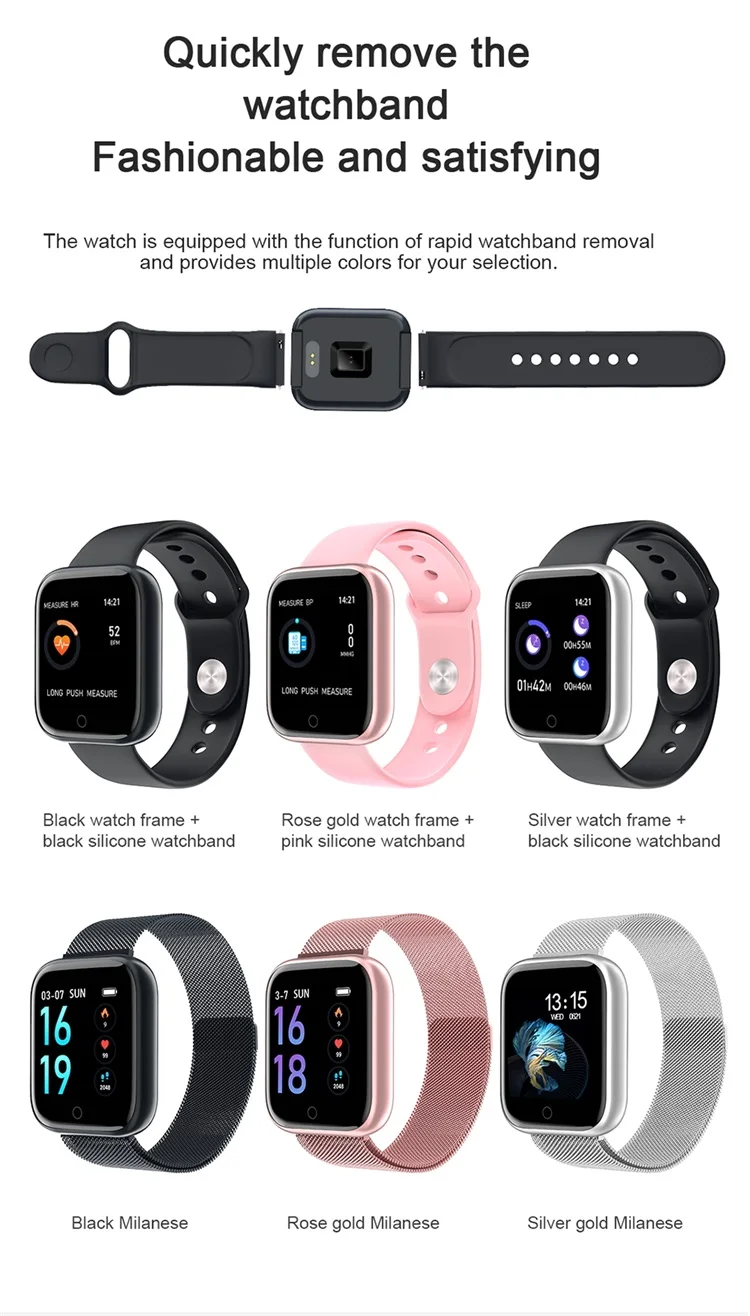 T80 Smart watch Blood Pressure Heart Rate Monitor SmartWatch Waterproof Sport Band Activity Fitness Tracker Clock Men Women Watch (13)