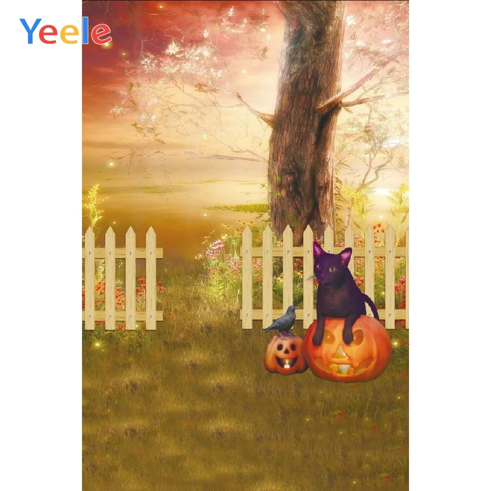 

Dreamy Forest Fence Halloween Backdrop Newborn Baby Portrait Pet Show Custom Photography Background For Photo Studio Photophone