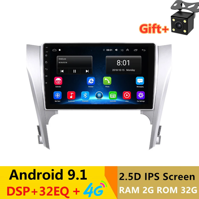 10," Android 9,1 автомобильный DVD мультимедийный плеер gps для Toyota camry 2012 2013 аудио автомобильный Радио Стерео Навигатор bluetooth wifi