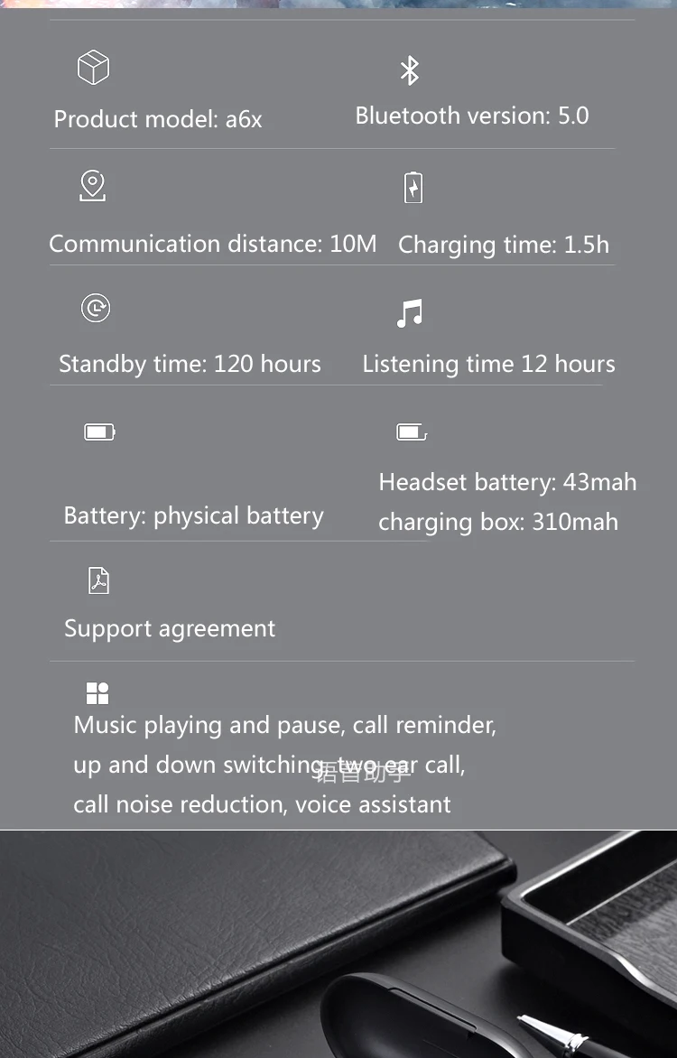 A6s TWS A6X беспроводные bluetooth-наушники PK Redmi Airdots 5,0, стерео наушники с микрофоном, наушники с громкой связью PK i200