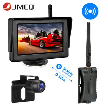 

JMCQ 4.3" Car Monitor Wireless Rear view camera for TFT Display mirror monitor Auto Night Vision Waterproof Rear camera NTSC PAL