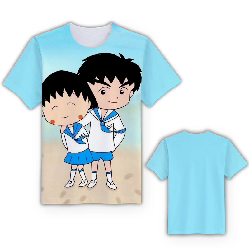 see chart7 Г., 1 шт., модные футболки с аниме рисунком «Chi-bi Maruko», Повседневная футболка Летняя футболка с короткими рукавами, индивидуальная футболка унисекс, новинка - Цвет: see chart7