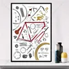 NT607 pintura al leo patente caliente una colecci n de bicicletas ciclismo regalo Poster imprimir arte