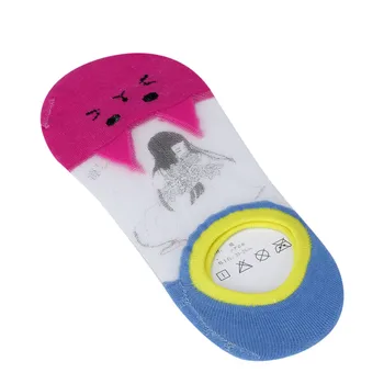 

Women Invisible Socks Fashion Cat glass stockings Harajuku Transparent Socks Summer Funny Ankle Socks Cotton invisible socks 9.6