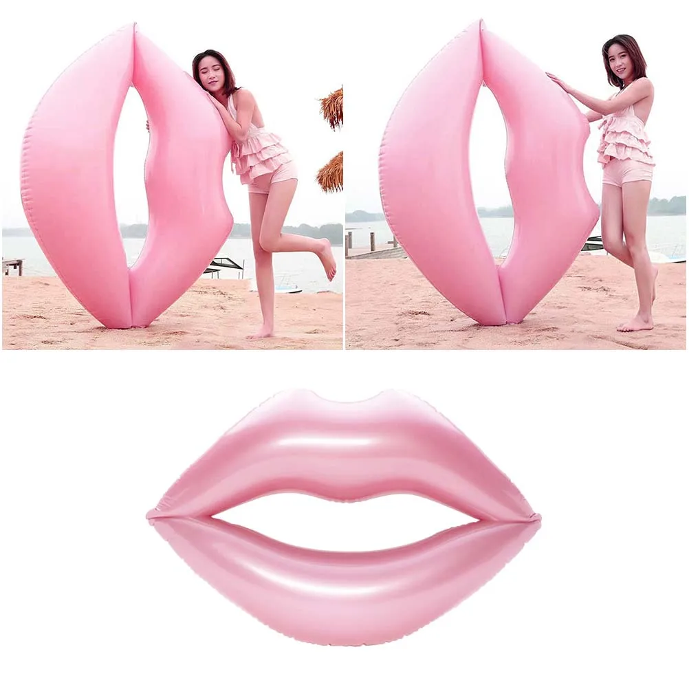 Надувные милые розовые губы плавательный кольцо плавательный матрац для взрослых детей