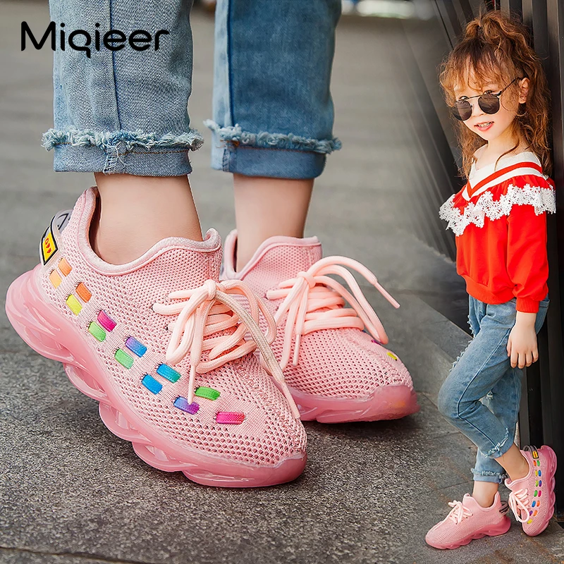

Kids Snakers Boy Girls Child Running Sport Shoes Knit Mesh Breathable Soft Bottom Non-slip Casual Lightweight Toddler Baby Shoes