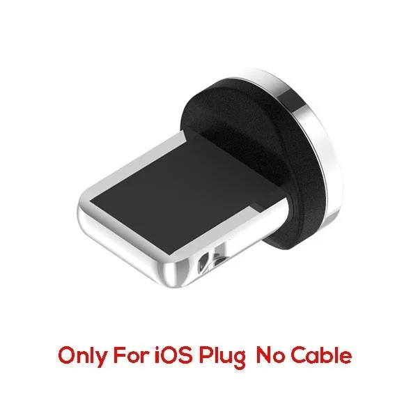 Светодиодный магнитный usb-кабель Магнитный USB type C Micro usb IOS для iPhone Xs Xr X 8 7 6 Plus 5 SE huawei Xiaomi samsung Быстрая зарядка - Цвет: Only IOS Plug