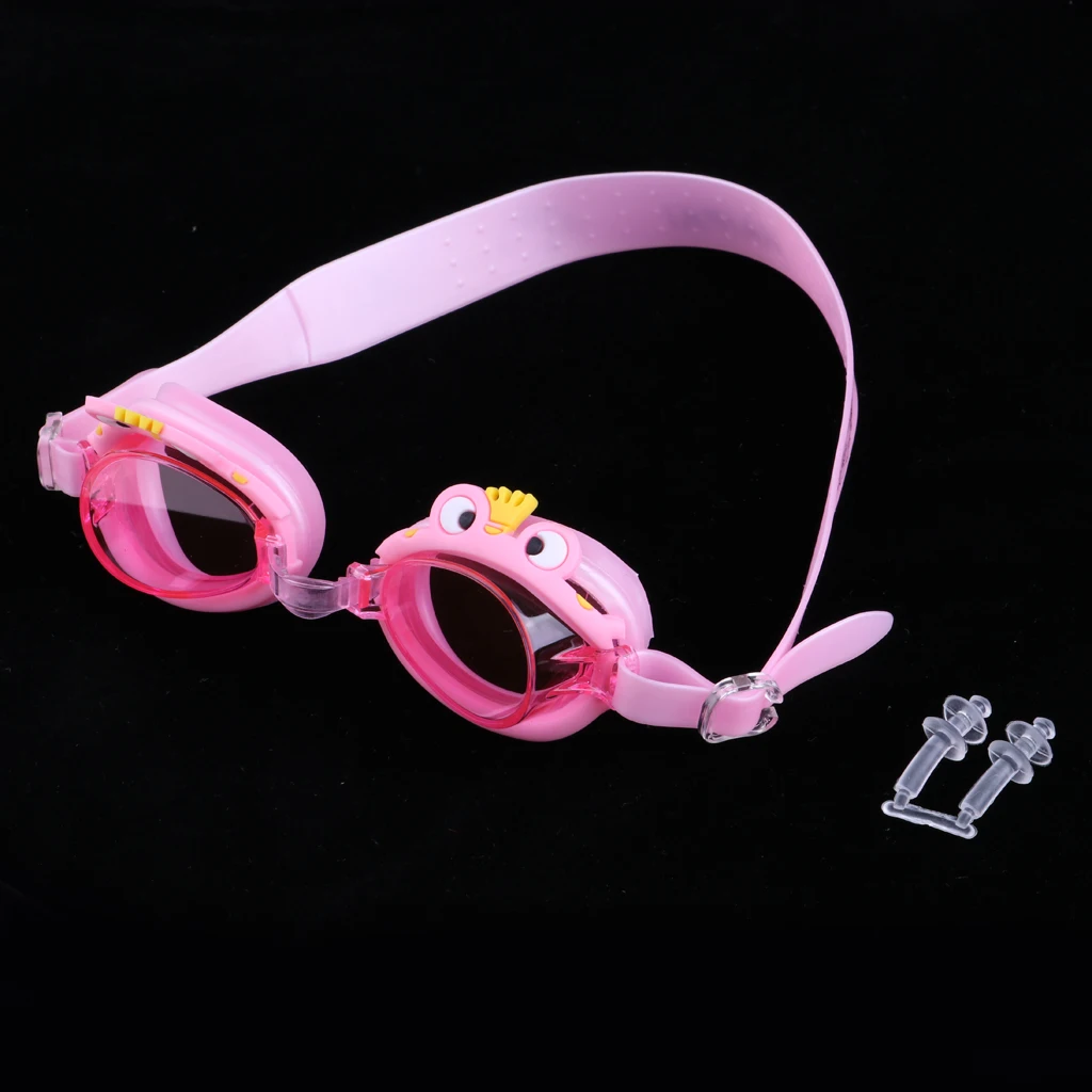 Adjustable Anti-Fog Swimming Swim Goggles Glasses with Anti-fog Lens, Ear Plugs for Unisex Kids Children Boys Girls