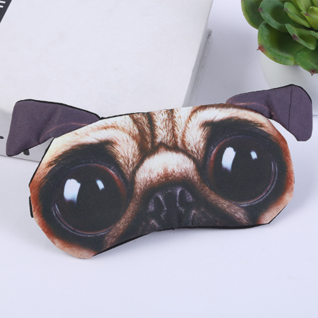 Cat Dog Sleep Eye Mask & Blindfold with Elastic Strap Soft Eye Cover Eyeshade for Night Sleeping, Travel, Nap for Women Men