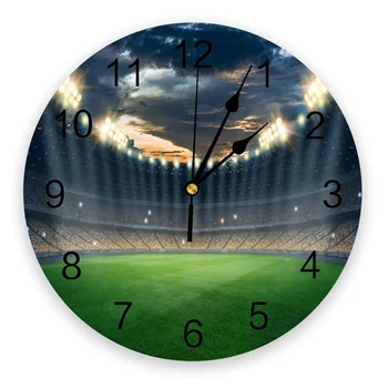 

Stadium Playing Field Printed Wall Clock Modern Silent Clock Living Room Home Decor Wall Hanging Watch
