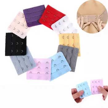 

10Pcs/Lot Adjustable Bra Buckle Extenders Strap Extension 3 Hooks Underwear Accessories Random Color