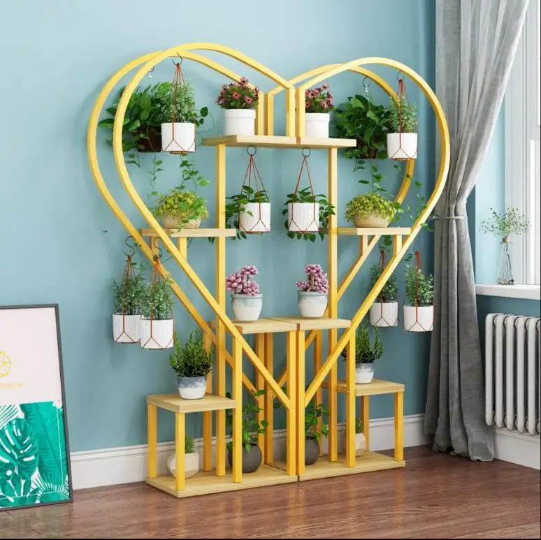 

Heart shaped flower shelf multilayer decoration shelf