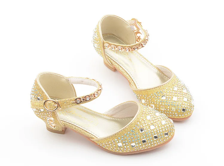 Vestidos de fiesta de noche Wedding dress party Toddler Bchaussure enfant fille little girl Bling Glitter Bowtie princess shoes