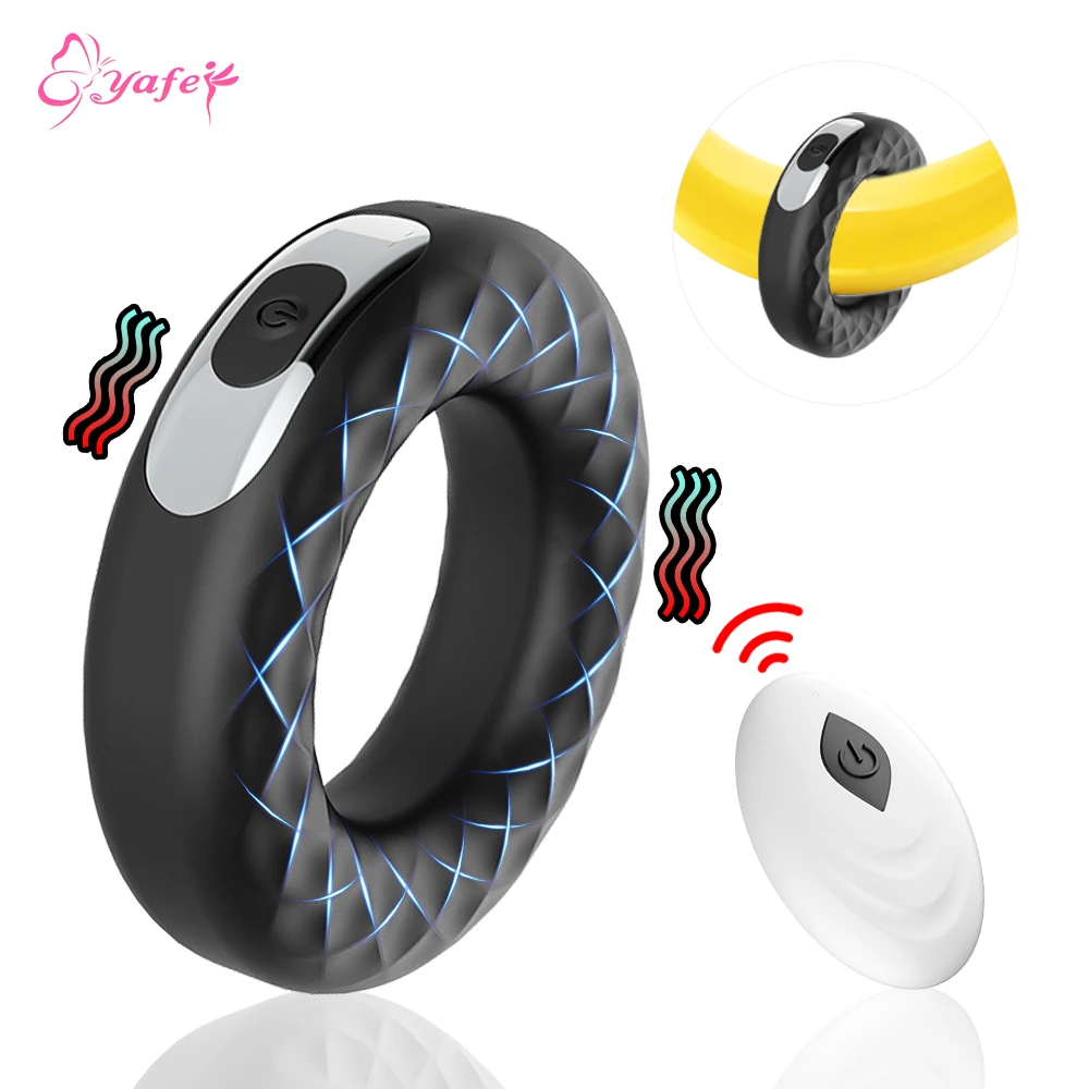 YAFEI Vibrator Penis Ring Male Sex Toys for Adults Cock Rings Remote Control Massager Delay Ejaculation Sex Tools for Couples