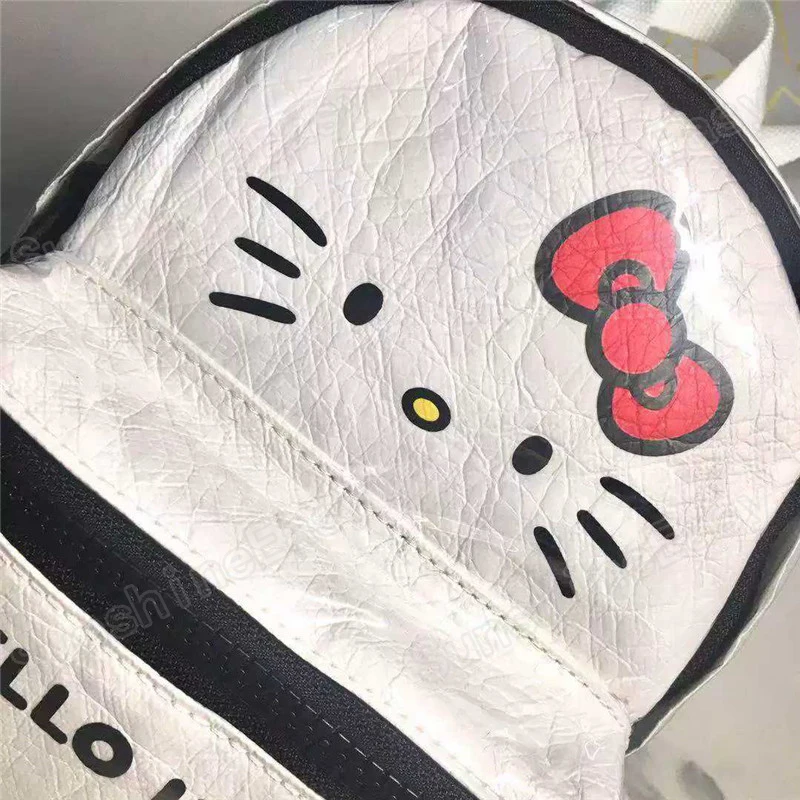 Модный мини-рюкзак с принтом HELLO KITTY, Студенческая сумка, рюкзак из бумажного материала, многофункциональная Женская Повседневная сумка