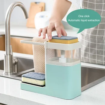

Cleaning Tool Multifunctional Storage Rack Kitchen Organizer Towel Freestanding PP Dishcloth Liquid Detergent Space Saving Drain