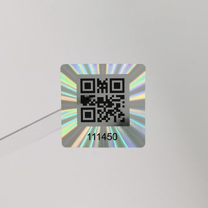 25x25mm 1000pcs Holographic QR Code Sticker, void Tamper