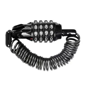 

Mini Portable Spring Anti-theft Bicycle Code Lock 4 Digits Combination Password Bike Lock Spring Disc Cable Wire Security Lock