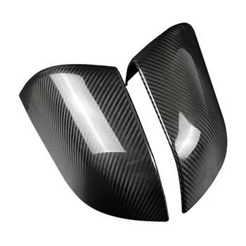 

2pcs Carbon Fiber Protective Wear Resistant Car Styling Side Mirror Cover Cap Self Adhesive Exterior Vehicle For Tesla Model 3