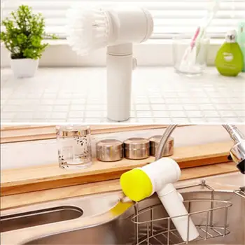 

Handheld Plastic Electric Cleaning Brush for Bathroom Tiles and Bathroom health Supplies Housework 5 in 1 Kitchen Cleaning Tool